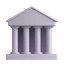 Classical bank building icon
