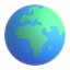 Globe showing Europe and Africa icon